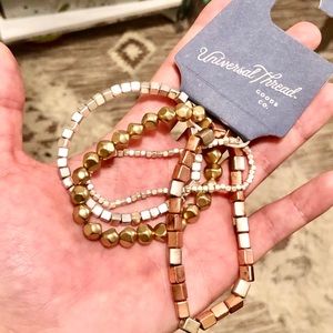 Brand New Gold Bead Bracelets